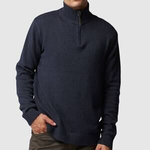 Rodd & Gunn NWT Merrick Bay Knit Ink Blue Quarter Zip Sweater Men's Size 3XL